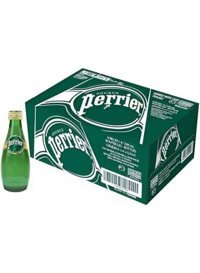 Perrier Sparkling Natural Mineral Water 24 x 330ml – Refreshing Carbonated Drink - Image 1